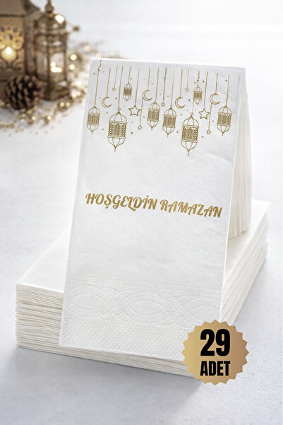 VAN VLECK Hoşgeldin Ramazan Baskılı Sofra Peçetesi – Ramazan Ayına Özel 29 Ad...