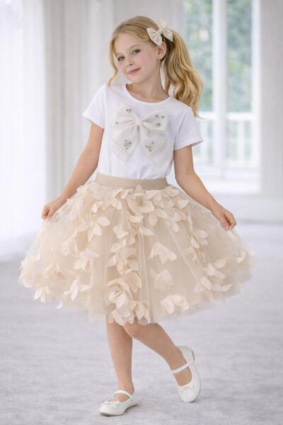 Dıgıl Kids Kız Çocuk Takım Tütü Etek 23 Nisan Gösteri Kıyafeti