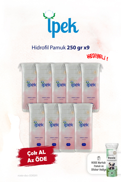 9'lu Hidrofil Pamuk 250 gr. ve Rosie