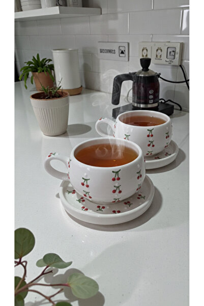 RGS HOMELİFE 2'li El Yapımı Seramik Kupa Seti, Seramik Kahve, Espresso ve Çay...