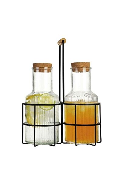 Bien Servi 3-Piece Elegant Design Easy Cleaning Glass Beverage Set with Iron ...