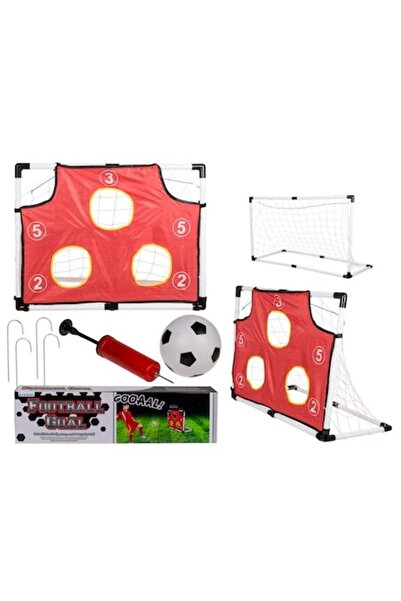 OEM Комплект футболни врати с 5 мишени, мрежа и топка, сгъваеми, пластмасови,...