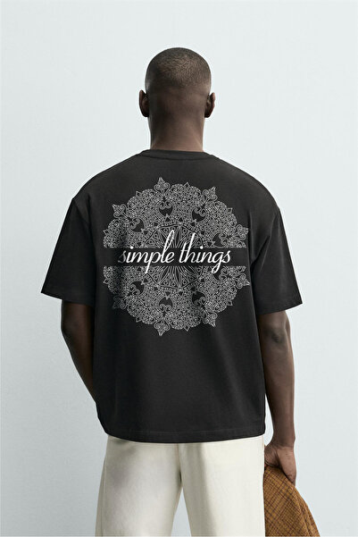 Butik Unisex majica sa etničkim uzorkom Oversize kroj Štampano