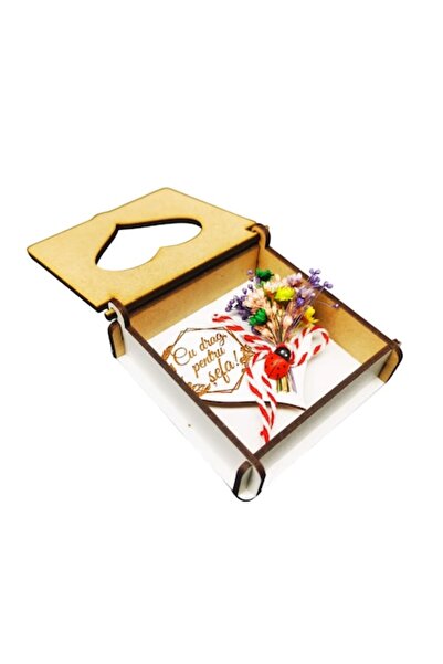 OEM Martisor personalizat pentru Sefa, magnet inima din lemn decorata cu flor...