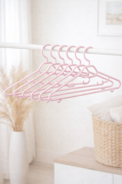 Homerest 6-Piece Clothes Hangers, 6 Plastic Colorful Clothes Hangers, Closet ...