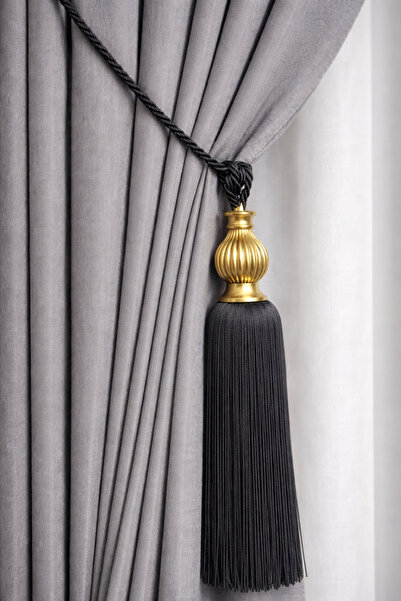 Cortibo Золотий кульковий стельовий кронштейн для штор Антрацит