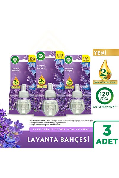 Air Wick Elektrikli Oda Kokusu Yedek Şişe Lavanta Bahçesi 3x19 ML