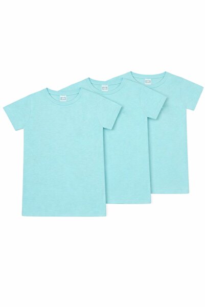berkMICIRIK Unisex Children's Crew Neck Short Sleeve Standard Fit 3-Pack Blue...