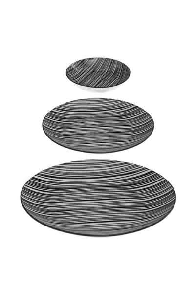 Secret de Gourmet 18-Piece Bohemia Zebra Dinner Set