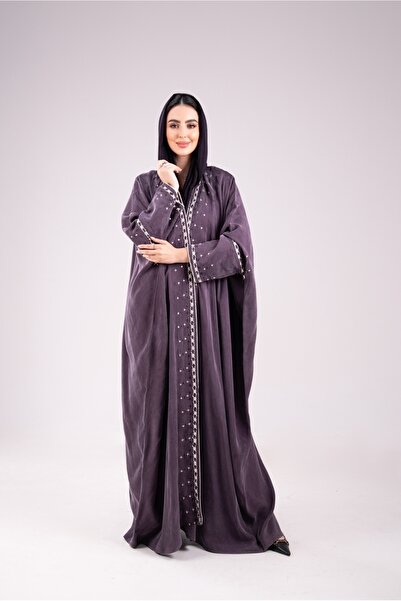 Abay Japanese silk summer abaya – mauve color