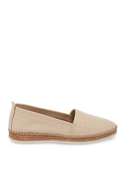 Tergan Bej Hakiki Deri Kadın Espadril - K25I1AY67915-A25