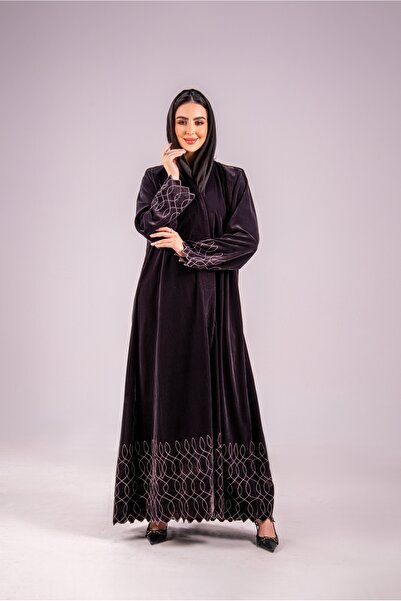 Abay Embroidered velvet - mauve color