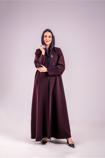 Abay Indonesian crepe - burgundy color