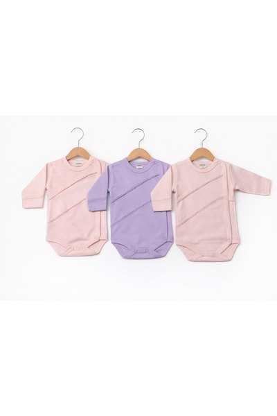 KARDEŞLER BABY 3-Piece Self-Gloved Snap-On Bodysuit