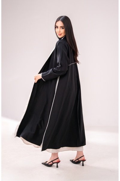 Abay Embroidery silk - black and beige