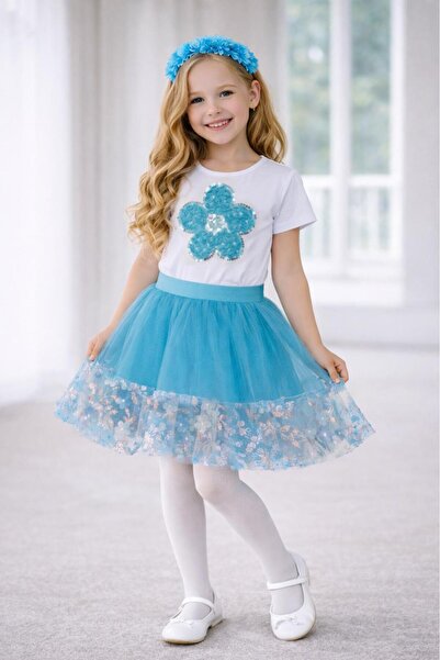 Dıgıl Kids Kız Çocuk Takım Tütü Etek 23 Nisan Gösteri Kıyafeti