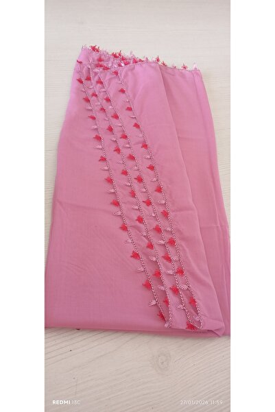 Cenk İğne oyası gül kurusu yazma