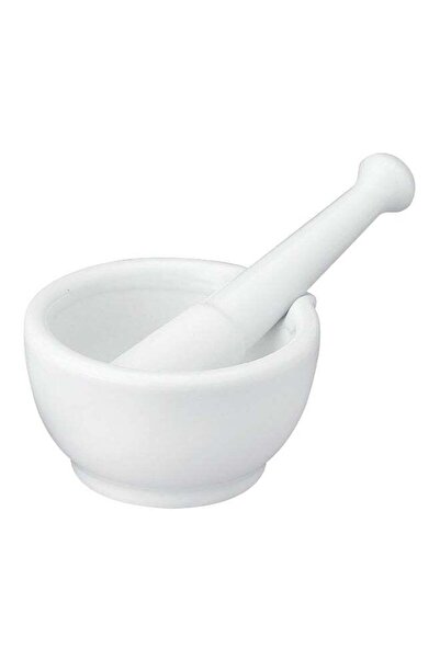 HIC Kitchen Dishwasher and Microwave Safe Porcelain Mortar and Pestle with Po...