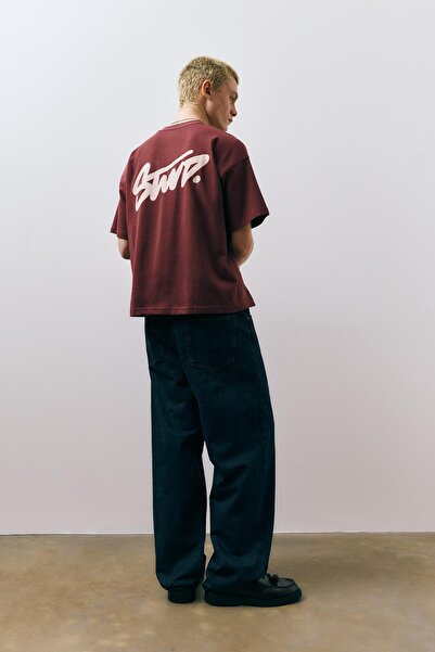 Pull & Bear STWD logolu bol kesim t-shirt