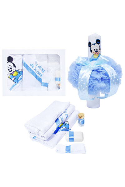Flashmarket Set complet trusou botez cu lumânare, Mickey/Minnie – Trusou eleg...