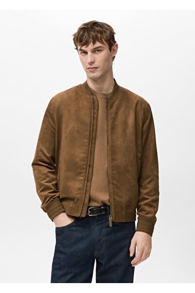 MANGO Man Süet görünümlü bomber ceket