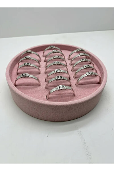 MeGass Dekor قماش من جلد الغزال باللون الوردي مقاس 20x20 سم، طبق دائري مزخرف ...