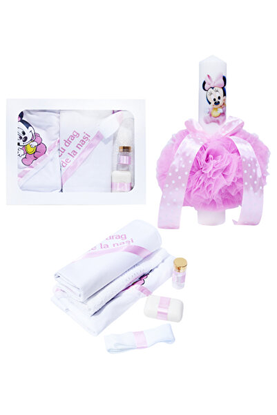 Flashmarket Set complet trusou botez cu lumânare, Mickey/Minnie – Trusou eleg...