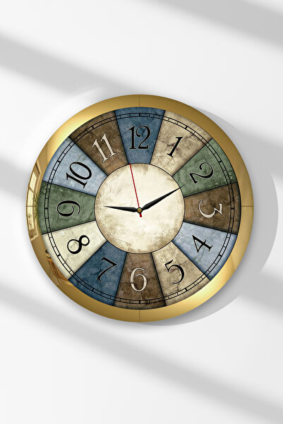 Zevahir Mobilya Dekorasyon Ceas de perete rotund din MDF, cu nuanțe de trecut...