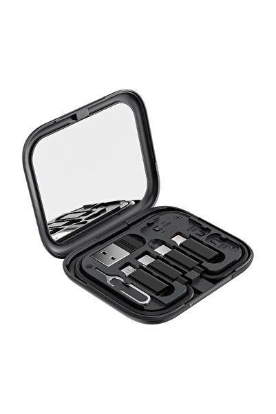 Toocki كابل بيانات صغير 4 في 1 من النوع C إلى USB-C أسود اللون، بقدرة 60 واط،...