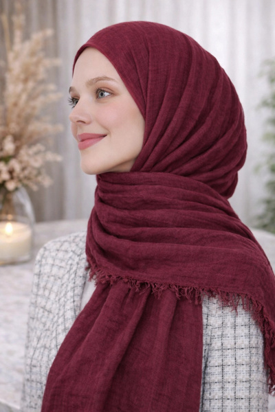 Bonjela Bürümcük Şal Bordo