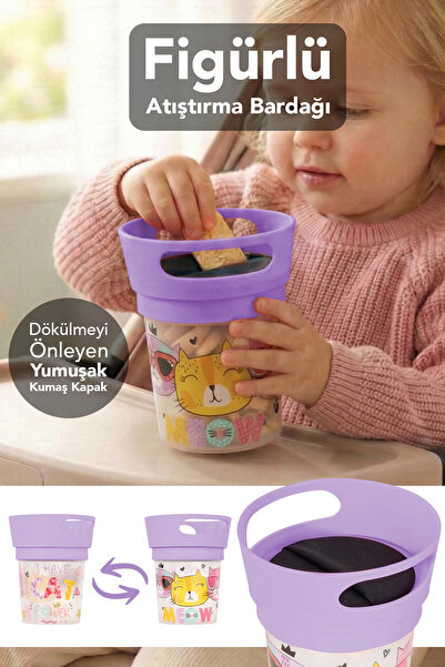 Meleni Baby Dökülmeyi Önleyen Mama Kabı Atıştırma Bardağı - Çocuk Beslenme Ka...