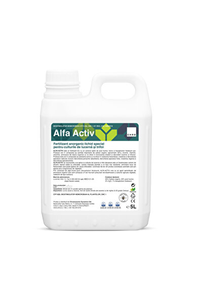 CHRD ALFA ACTIV, Îngrășământ anorganic lichid pentru lucernă și trifoi, 5L