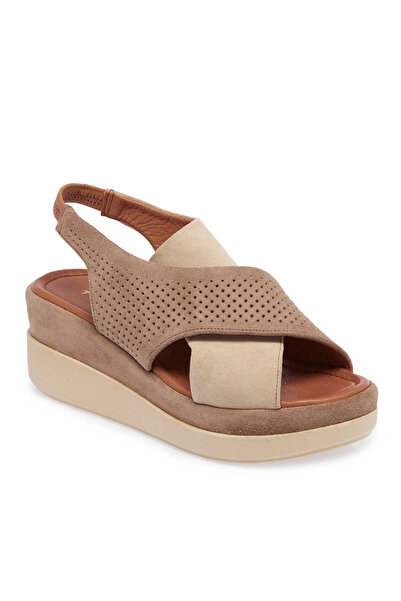 Tergan Vizon Hakiki Süet Deri Kadın Sandalet - K25Y1SN67755-A02