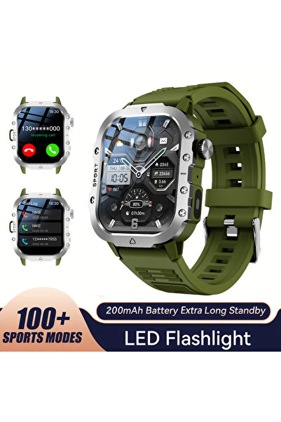 Choice Green KESHUYOU Outdoor Sports Smart Watch 2.01 inch HD Screen LED Flas...