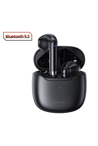 Toocki Black Wireless Bluetooth Headphones Bluetooth 5.3 TWS Earphones IPX4 W...