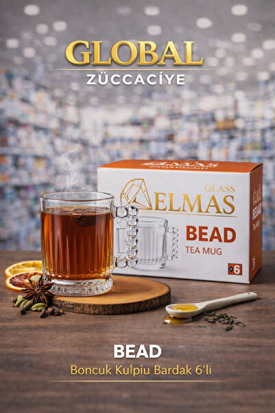 GLASS ELMAS BEAD - Boncuk Kulplu Bardak