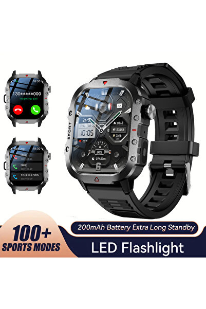 Choice Black KESHUYOU Outdoor Sports Smart Watch 2.01 inch HD Screen LED Flas...