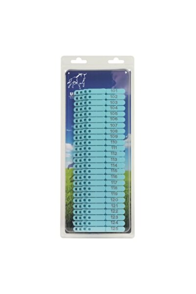 Ukal Ear Tags for Sheep and Goats, BLUE, 1-100