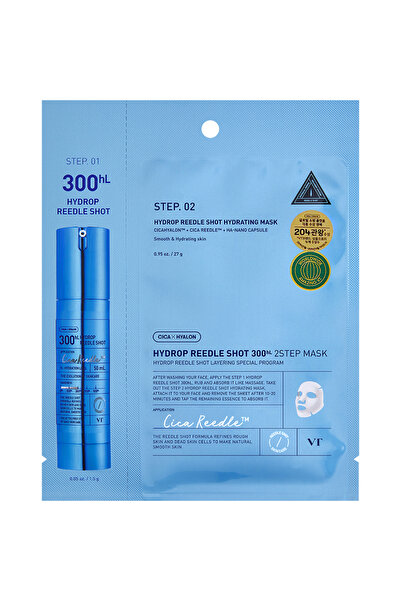 VT COSMETICS Hydrop Reedle Shot 300hl 2 Step Sheet Mask Face mask 1.5 gr + 27 gr