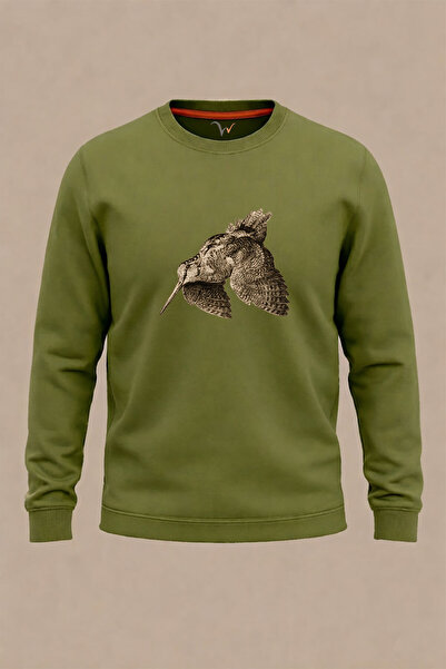 WİDİ Ловна патица с печат на ловец, редовна кройка, 3-нишка, зимна блуза