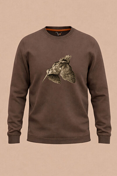 WİDİ Ловна патица с печат на ловец, редовна кройка, 3-нишка, зимна блуза