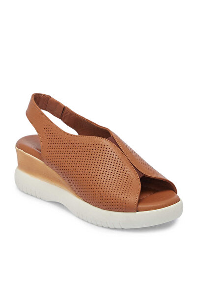 Tergan Taba Hakiki Deri Kadın Sandalet - K25Y1SN67774-A29