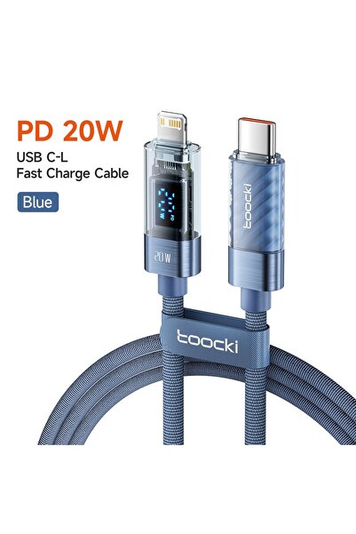 Toocki China Mainland 1m C to iOS Blue USB Cable For iPhone 12 13 14 Pro Max ...
