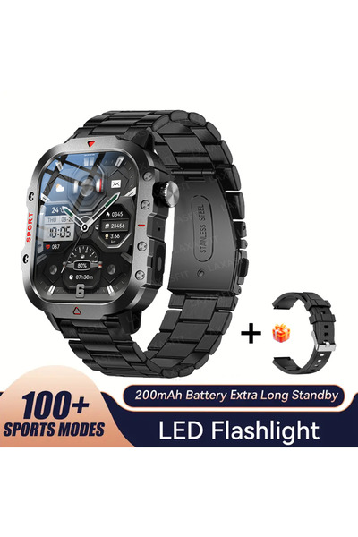 Choice Black Steel Strip KESHUYOU Outdoor Sports Smart Watch 2.01 inch HD Scr...