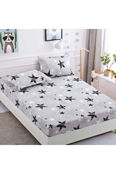 JOJO HOME Set of Elastic Bed Cover and 2 Pillowcases