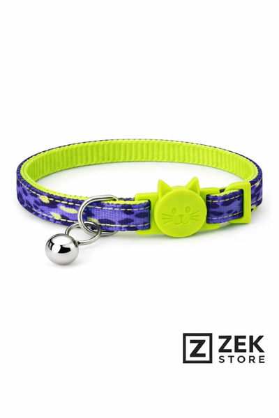 Zek Store Durable Cat Collar with Safety Buckle and Adjustable Bell