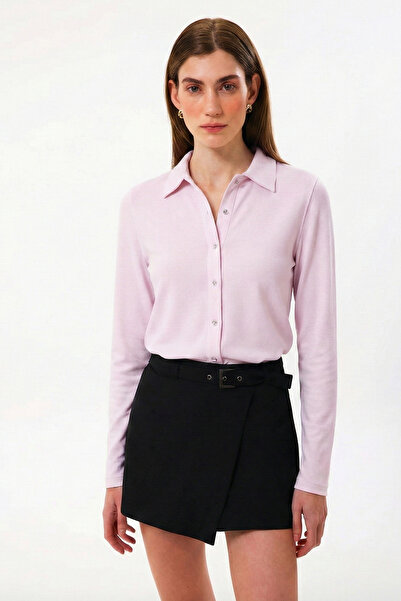 UNIQVIBE 100% Organic Cotton Pink Slim Fit Women's Shirt