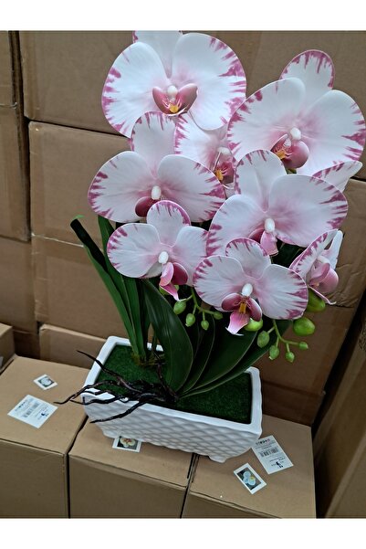 ABAKAN Artificial flowers in ceramic pot orchids various wei