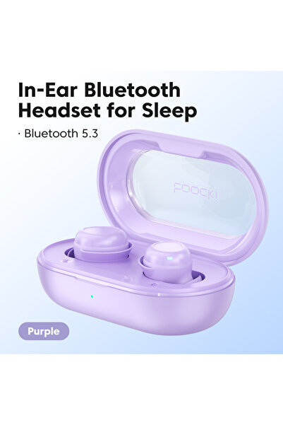 Toocki purple Wireless Earphone Bluetooth 5.3 IPX4 Waterproof Headset Touch C...