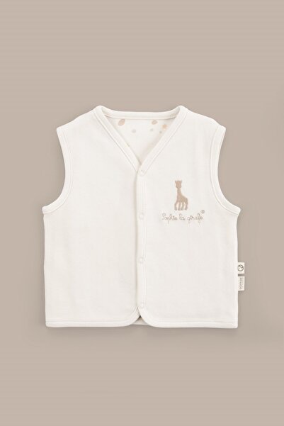 Little Gusto Sophie La Girafe Organic Cotton Double-Sided Ecru Baby Vest
